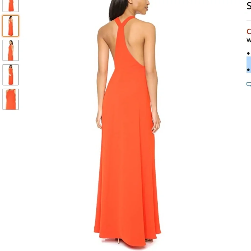Jill Stuart Vibrant Orange Maxi Dress